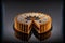 Linzer Torte on black background created with generative AI technology