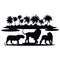 Lion, Africa, African landscape Wildlife, Wildlife Stencils - Silhouettes for Cricut, Wildlife clipart, png Cut file