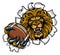 Lion American Football Ball Breaking Background