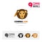 Lion animal concept icon set and modern brand identity logo template and app symbol based on comma sign