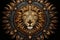 Lion Animal mandala fractal illustration generative ai