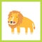 Lion animals doodle illustration vector