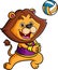 The lion as the professional volleyball