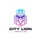 Lion Building City Commercial Abstract Modern Industrial Business Logo