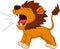 Lion cartoon roaring