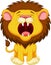 Lion cartoon roaring