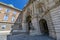 Lion Courtyard and gate in Buda Castle in Budapest, Hungary