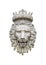 Lion With Crown Sculpture Isolated Photo