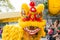 Lion Dance at Foshan Ancestral Temple(Zumiao Temple). a famous historic site in Foshan, Guangdong, China.