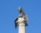 Lion defeating eagle atop the Monument to the Heroes of the Peninsular War in Porto, Portugal.