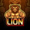 Lion esport logo mascot design