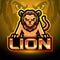 Lion esport logo mascot design