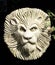 Lion face garden sculpture plaque