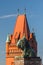 Lion figure in front of Lubeck town gate