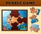 Lion fish in beautiful undersea with puzzle concept