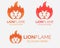 Lion Flame logo design