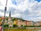 Lion, France - View from river Sona to the bridge and Lyon city