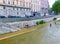 Lion, France - View from river Sona to the bridge and Lyon city