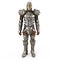 A lion full body armor suit isolated against white background. 3d illustration