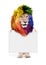 Lion With Gay Pride Colors in Mane