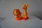 Lion and giraffe toys figures