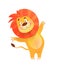 Lion Greeting Cute and Funny Animal Kids Cartoon