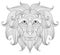 Lion head. Adult antistress coloring page