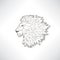 Lion head. African animal lion face isolated silhouette i