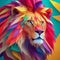 lion head with background, Artistic lion image