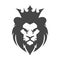 Lion head logo or icon in one color