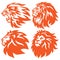 Lion Head Logo Set Collection. Ultimate Premium Design Vector Illustration Icons