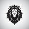 Lion Head Logo Vector Mascot Illustration Icon