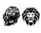 Lion head. Logotype of template. Creative illustration.