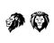Lion head. Logotype of vector template. Creative illustration.