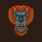 Lion head mascot illustration logo design, Bida printed for t-shirt needs