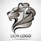 Lion head profile logo. Stock vector illustration