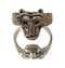 Lion head ring on mirrored surface