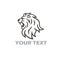 Lion Head Roaring Vector Logo Template