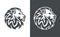 Lion head vector logo design, abstract tiger logo