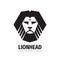 Lion head - vector logo template creative illustration. Animal wild cat face graphic icon sign. Pride, strong, power concept symbo