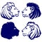 Lion icon sketch cartoon vector illustration