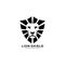 Lion king shield abstract logo