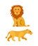 Lion and Lioness, Wildlife Animal, Leo Vector