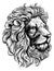 Lion Lions Head Woodcut Vintage Engraved Style