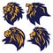 Lion Logo Set Esports Mascot Premium Collection Vector Design