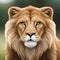 A lion looking intently at the viewer - ai generated image