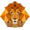 Lion low poly design geometric animal illustration vector