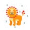 Lion mascot vector happy cartoon cute wild character safari mammal cat jungle animal illustration. Lion character. Cartoon vector