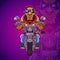 Lion Outlaw Riding Big Motorcycle