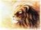 Lion painting fractal filtered image of a lion